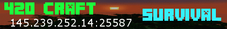 420 Craft banner 420 Craft Minecraft server banner