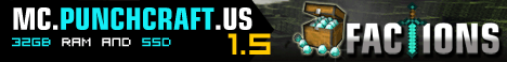 PunchCraft Factions banner PunchCraft Factions Minecraft server banner