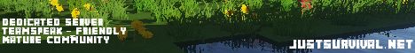 Just Survival banner Just Survival Minecraft server banner