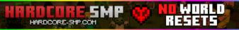 Hardcore SMP banner Hardcore SMP Minecraft server banner