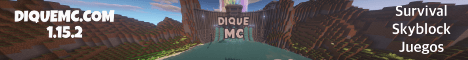 Dique MC banner Dique MC Minecraft server banner