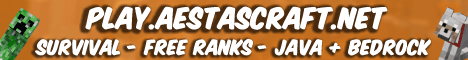 AestasCraft banner AestasCraft Minecraft server banner
