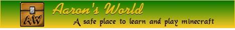 Aarons World banner Aarons World Minecraft server banner