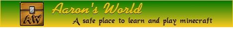 Aarons World banner Aarons World Minecraft server banner
