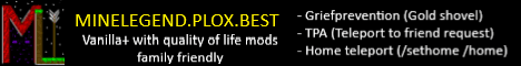 Minelegend banner Minelegend Minecraft server banner