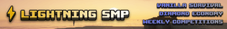 Lightning SMP banner Lightning SMP Minecraft server banner