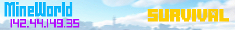 MineWorld banner MineWorld Minecraft server banner