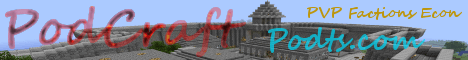 PodCraft banner PodCraft Minecraft server banner