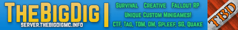 The Big Dig banner The Big Dig Minecraft server banner