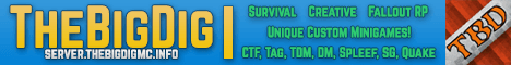 The Big Dig banner The Big Dig Minecraft server banner