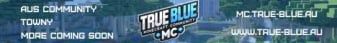 TrueBlue MC banner TrueBlue MC Minecraft server banner