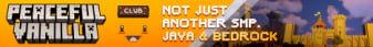 Peaceful Vanilla Club banner Peaceful Vanilla Club Minecraft server banner