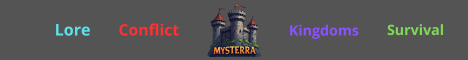 Mysterra banner Mysterra Minecraft server banner