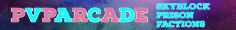 PvPArcade banner PvPArcade Minecraft server banner