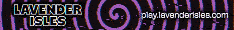 Lavender Isles banner Lavender Isles Minecraft server banner