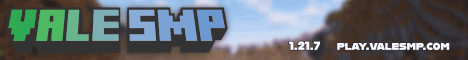 ValeSMP banner ValeSMP Minecraft server banner