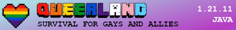 Queerland banner Queerland Minecraft server banner