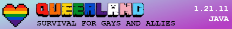 Queerland banner Queerland Minecraft server banner