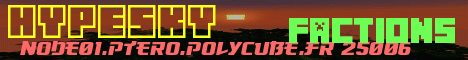 HypeSky banner HypeSky Minecraft server banner