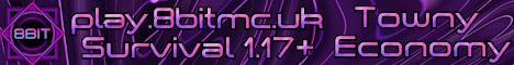 8BITMC banner 8BITMC Minecraft server banner