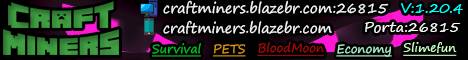 CraftMiners banner CraftMiners Minecraft server banner