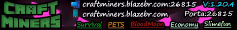 CraftMiners banner CraftMiners Minecraft server banner