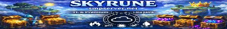 SkyRune banner SkyRune Minecraft server banner