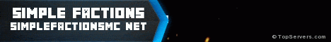 Simple Factions MC banner Simple Factions MC Minecraft server banner
