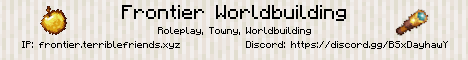 Frontier Worldbuilding banner Frontier Worldbuilding Minecraft server banner