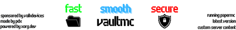 VaultMC banner VaultMC Minecraft server banner