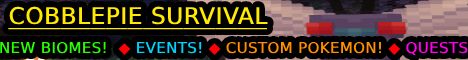 CobblePie banner CobblePie Minecraft server banner