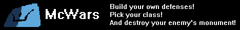 MC Wars banner MC Wars Minecraft server banner