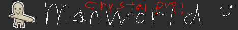 Manworld banner Manworld Minecraft server banner