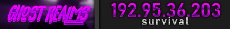 GhostRealms banner GhostRealms Minecraft server banner