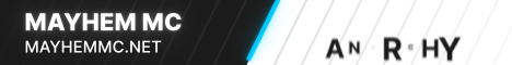 Mayhem MC banner Mayhem MC Minecraft server banner