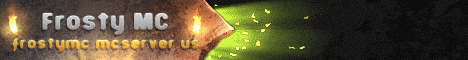 Frosty MC banner Frosty MC Minecraft server banner
