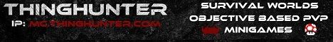Thing Hunter banner Thing Hunter Minecraft server banner