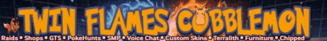 Twin Flames Cobblemon banner Twin Flames Cobblemon Minecraft server banner