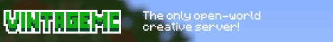 VintageMC banner VintageMC Minecraft server banner