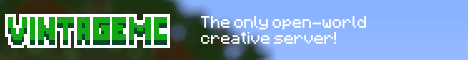 VintageMC banner VintageMC Minecraft server banner