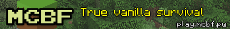 MCBF banner MCBF Minecraft server banner