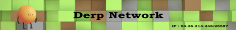 Derp Network banner Derp Network Minecraft server banner