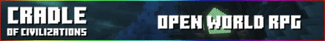 Cradle of Civilizations banner Cradle of Civilizations Minecraft server banner