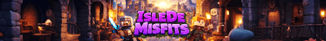 IsleDeMisfits SMP banner IsleDeMisfits SMP Minecraft server banner