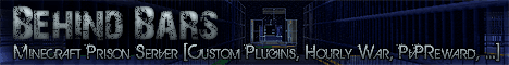 Behind Bars Prison banner Behind Bars Prison Minecraft server banner