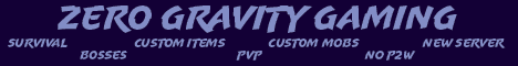 Zero Gravity Gaming banner Zero Gravity Gaming Minecraft server banner