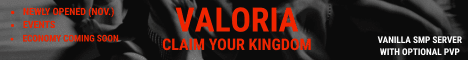 Valoria SMP banner Valoria SMP Minecraft server banner