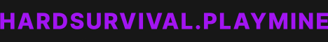 Hard Survival banner Hard Survival Minecraft server banner
