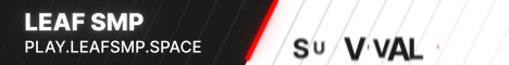 LEAF SMP banner LEAF SMP Minecraft server banner