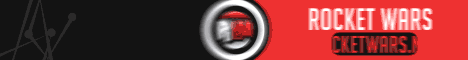 Rocket Wars banner Rocket Wars Minecraft server banner